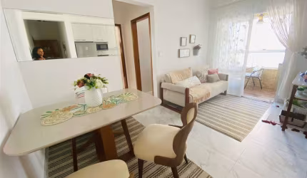 Apto de 2 Dorm c/ 1 suíte, MOBILIADO, SACADA GOURMET, VISTA MAR, 62 m² de área útil. Bairro: Flórida.