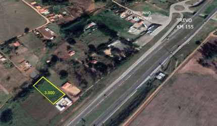 Fantástico terreno para chácara (COM ESCRITURA E REGISTRO) a venda em frente Rodovia castelo Branco KM 155 3.000m²