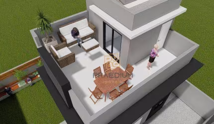 Sobrado com 3 dormitórios à venda, 93 m² por R$ 635.000,00 - Guabirotuba - Curitiba/PR