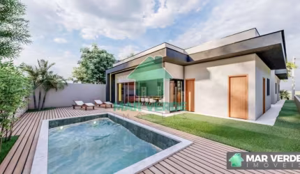 Casa Espetacular Térrea 3 Suítes com Piscina em Condomínio Fechado