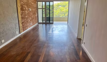 3 quartos com 1 vaga na escritura, 100m² na Gávea, varandão, vista deslumbrante