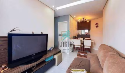 Apartamento Condomínio Monte Alegre com 80m² composto por 3 dormitórios sendo 1 suíte, à venda por R$ 440.000 - Vila Euclides, SBC/SP