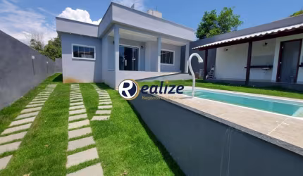 Casa composta por 3 quartos com Área de Lazer Completa á venda em Nova Guarapari, Guarapari-ES - Realize Negócios Imobiliários.