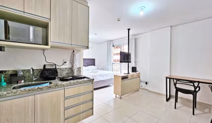 Kitnet mobiliada de 26m² de área útil para locação no Edifício Monte Santo, próximo ao Ribeirão Shopping - Bairro Jardim Nova Aliança, Ribeirão Preto/SP.