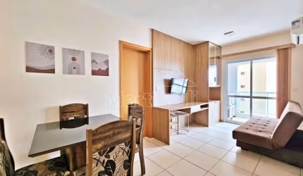 Apartamento mobiliado de 45m² de área útil para locação, próximo a Faculdade UNAERP - Bairro Jardim Palma Travassos, Ribeirão Preto/SP.