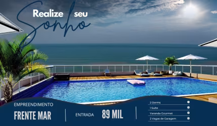 CNL-PG-LANÇAMENTO - Lançamento Frente Mar de Alto Padrão em construção, a partir de 69 m², com 2 ou 3 dormitórios, 1 ou 2 suítes e 2 vagas de garagem em Praia Grande