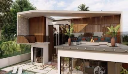 CASA À VENDA CONDOMÍNIO FAZENDA SERRA AZUL - SANTA MARIA II, EM ITUPEVA, A/C 600 m², em terreno de 990 m², Sofisticadíssimo projeto arquitetônico com linhas minimalistas e conceito integrado.