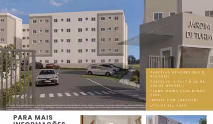Apartamento novo com dois quartos no Nova Brasília