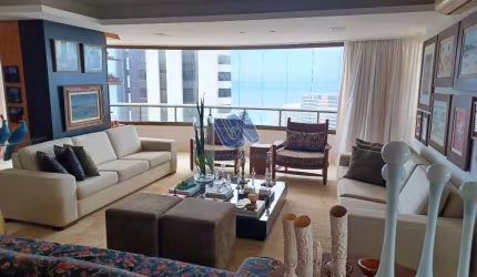 Apartamento nascente 4 suítes sendo 1 suíte master com closet 312m2 na Ondina