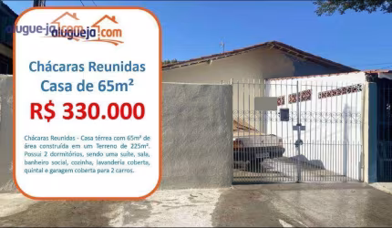 Casa com 2 dormitórios à venda, 65 m² por R$ 330.000,00 - Chácaras Reunidas - São José dos Campos/SP