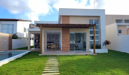 CASA MODERNA 3 QUARTOS 2 SUÍTES PISCINA QUIOSQUE GOURMET VARANDA À VENDA BARRA DO JACUÍPE!