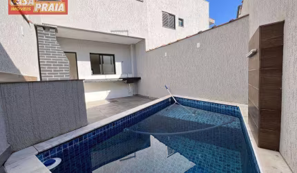 ´PISCINA PRIVATIVA E CHURRASQ. SOBRADO EM CONDOMIO 2 QUARTOS 80METROS DA PRAIA  - Mongaguá/SP