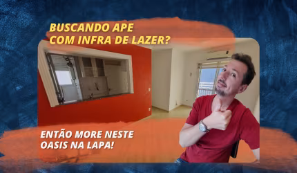 Apartamento com 2 dormitorios com uma suite na Lapa e infraestrutura de lazer!
