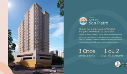 Lançamento, apartarmentos  á venda na planta de 3 Quartos sendo 1 suíte , 1 ou 2 vagas , Ipiranga - Guarapari-ES