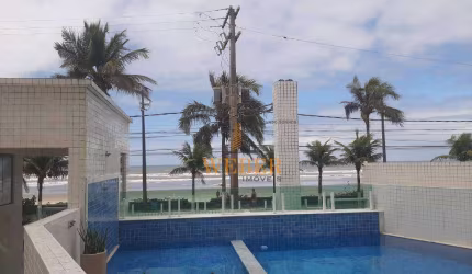 Apto 2 Dormitórios sendo 1 Suíte- Frente Mar com Sacada Gourmet- Mongagua