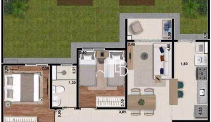 Apartamento com 2 dormitórios à venda, 85 m² por R$ 299.000,00 - Shopping Park - Uberlândia/MG