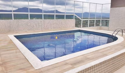 Apartamento com 02 dormitorios, sendo 01 suíte, banheiro social, sala, sacada, cozinha, área de serviço,  02
vagas de garagem, com piscina
