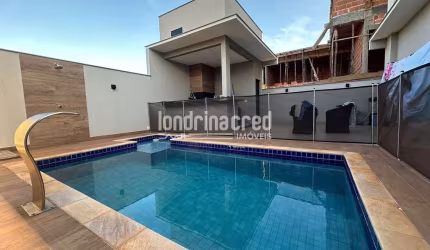 Linda casa à venda em condomínio em Londrina: 3 quartos, suíte, escritório, piscina, gourmet, energ