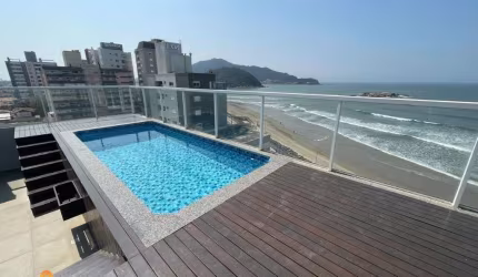 Cobertura frente mar com piscina privativa e vista mar definitiva, com 3 dormitó