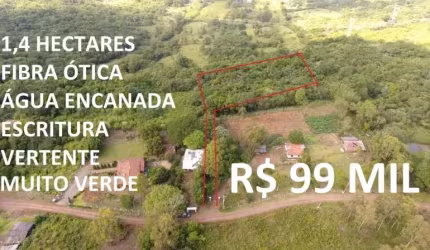 113767 - CHÁCARA COM 1,75 HA, FIBRA ÓTICA VERTENTE MATERIAL PARA CONSTRUÇÃO VISTA P/ LAGOA