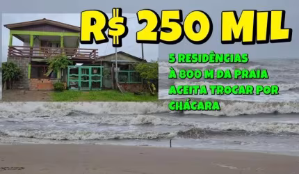 [737] TERRENO EM TRAMANDAÍ COM 5 RESIDÊNCIAS - 280 M² ESCRITURADA  - IDEAL PARA ALUGAR