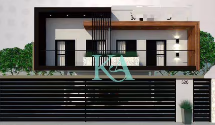 Sobrado com 2 Dormitórios 1 Suítes à venda, 71 m² por R$ 400000,00- Boqueirão - Praia Grande/SP