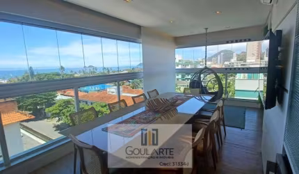 Apartamento com sacada vista mar na praia da Enseada-Guarujá/SP.