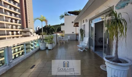 COBERTURA PENTHOUSE, 4 suítes climatizadas e área gourmet, lado praia da Enseada-Guarujá/SP.