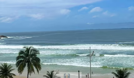 Apartamento Alto Padrão com sacada vista mar, 3 dormitórios sendo 3 suítes, PITANGUEIRAS-GUARUJÁ/SP.