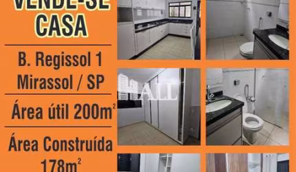 Casa com 3 dorms, Residencial Regissol I, Mirassol - R$ 450 mil, Cod: 13703