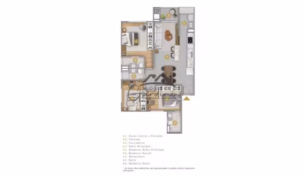 Apartamento com 2 quartos à venda na Rua José Francisco Bernardes, 1978, Cedro, Camboriú por R$ 626.586