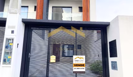 Excelente sobrado geminado novo NA MELHOR LOCALIZAÇÃO do bairro Saguaçu em Joinville!