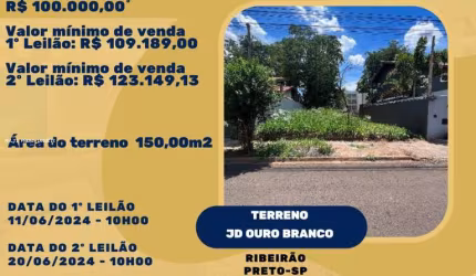 Terreno para Venda em Ribeirão Preto, Jardim Ouro Branco