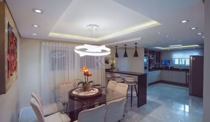 Vende fantástico Sobrado de 336m2 de área construída no Parque Residencial Igara, em Canoas. Localizada em rua tranquila e sem saída, essa belíssima residência foi completamente reformada e possui fin