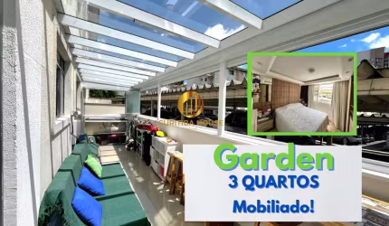 Apartamento Garden 3 quartos mobiliado e cobertura de vidro no Villaggio Ravenna Pinheirinho