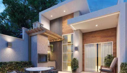Casa com 3 dormitórios à venda, 91 m² por R$ 340.000,00 - Grilo - Caucaia/CE