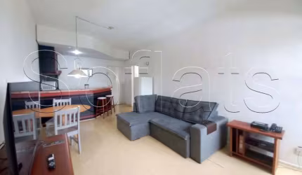 Flat Le Bougainville 1 dorm e 1 vaga de garagem disponível locação em Alphaville