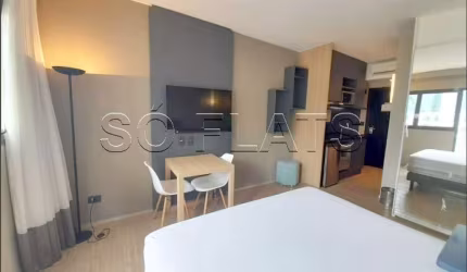 Studio mobiliado disponível para venda com 29m², 01 dormitório e 01 vaga