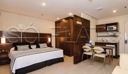 Flat Transamérica Nações Unidas disponível para venda com 28m² e 01 vaga de garagem