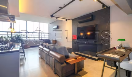 Apto de alto padrão disponível para locação com 128m² e 2 dormitórios e 1 vaga em Alphaville.