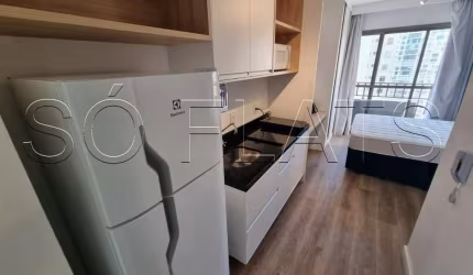 Flat disponível para locação na região Central de SP totalmente mobiliado contendo 24m² e 1 dorm.