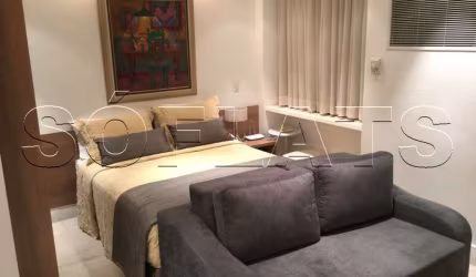 Flat Transamérica International Plaza disponível para venda com 45m², 02 dorms e 02 vagas de garagem