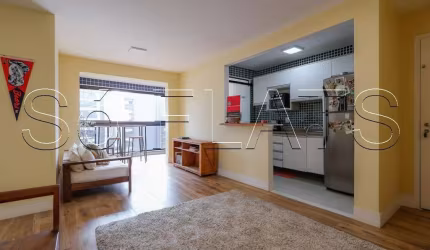 Espaço Alpha, flat disponível para locação com 57m², 02 dormitórios e 02 vagas de garagem.