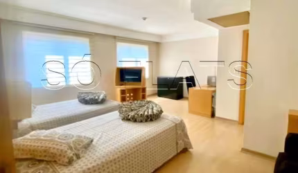 Apto no Slaviero Guarulhos contendo 29m², 1 dormitório e 1 vaga disponível para locação.
