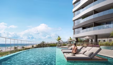 Beach Class Jaguaribe - Apartamento 2/4 suíte e vaga rotativa