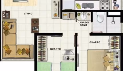 Apartamento 2/4 e 1 vaga