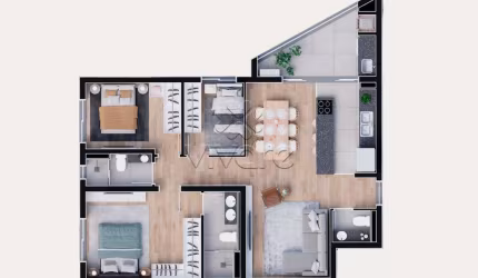 Apartamento com 3 quartos à venda na Rua Nossa Senhora de Nazaré, 419, Boa Vista, Curitiba, 89 m2 por R$ 858.900