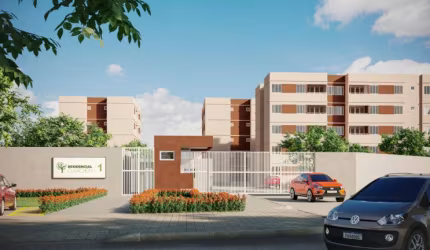 Apartamento com 2 quartos e varanda no bairro de Dois Carneiros, em Jaboatão dos Guararapes.