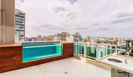 Quartier Campo Belo na Rua República do Iraque, 855. Cobertura à venda Campo Belo 3 quartos, sendo 3 suítes, 280 m², duplex, piscina, área gourmet, 4 vagas e lazer no Condomínio Edifício Quartier Camp