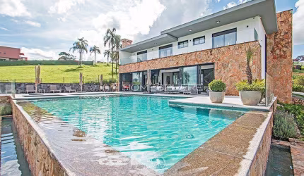 Fazenda Dona Carolina, Itatiba - Venda Casa de Condomínio à venda em Loteamento Fazenda Dona Carolina, 7 quartos, sendo 7 suítes, alto padrão, mobiliada e decorada, vista privilegiada para o verde, 12